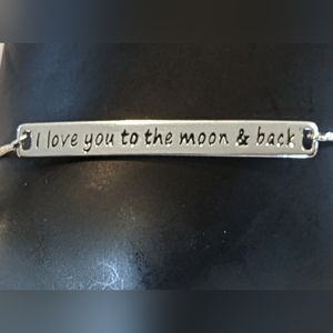 'Love You To The Moon and Back', Bracelet, Adjustable, Multiple Available, 925